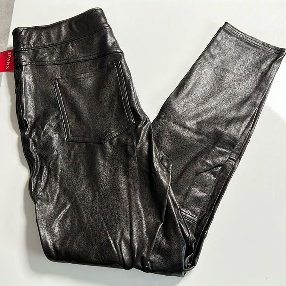 Spanx Ankle Faux Leather Skinny‎ Pants - Picture 6 of 15